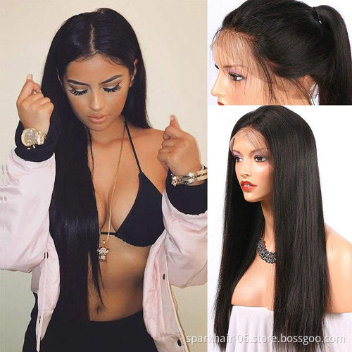 Wholesale Hair Vendors Straight Wig360 Lace Frontal Closure Raw Mink Brazilian Human Hair Extensions Virgin Cuticle Aligned Hair